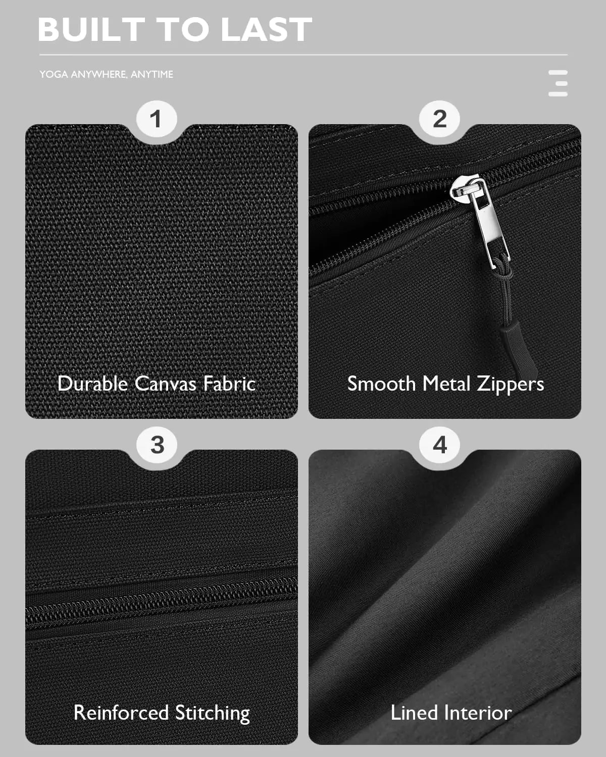 gonex-extra-large-yoga-mat-bag-roomy-canvas-carrier-with-patterned-design-fits-1 image 5