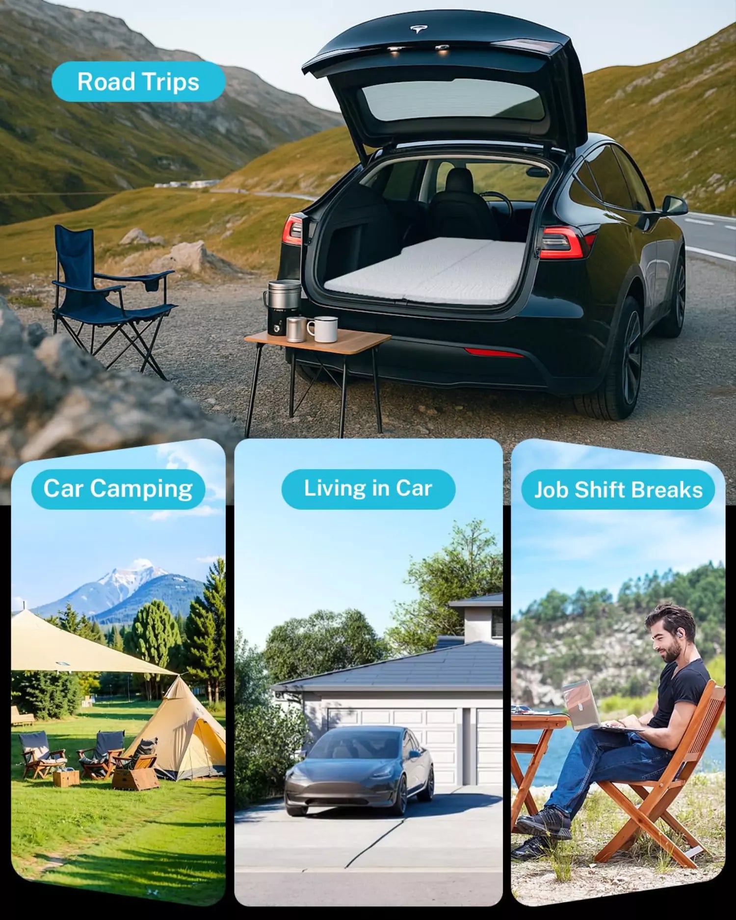gonex-foam-mattress-for-tesla-model-y-model-3-2-inch-high-density-folding-car-ca image 8
