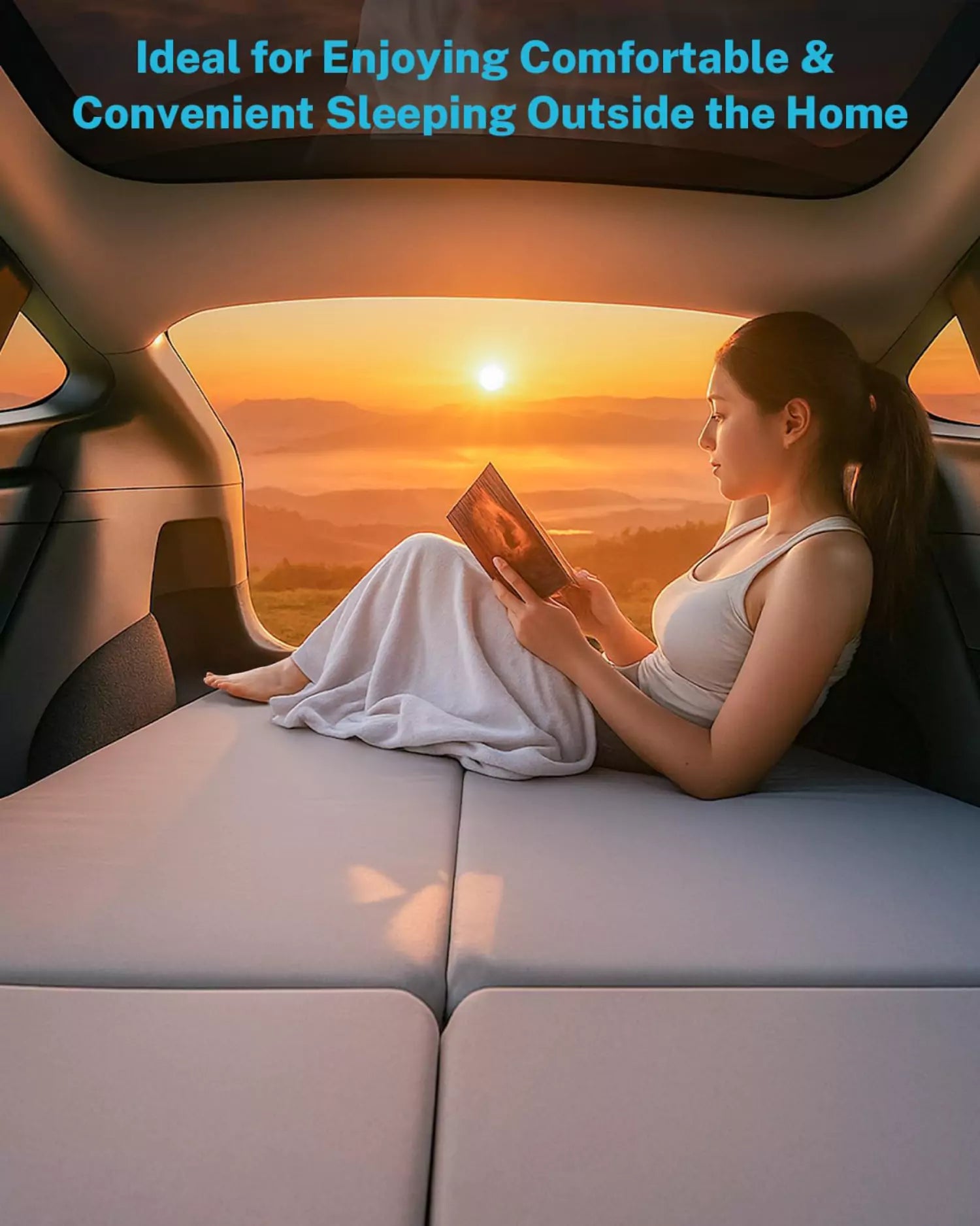 gonex-memory-foam-mattress-for-tesla-model-y-model-3-2-6-ice-silk-cooling-sleep- image 2