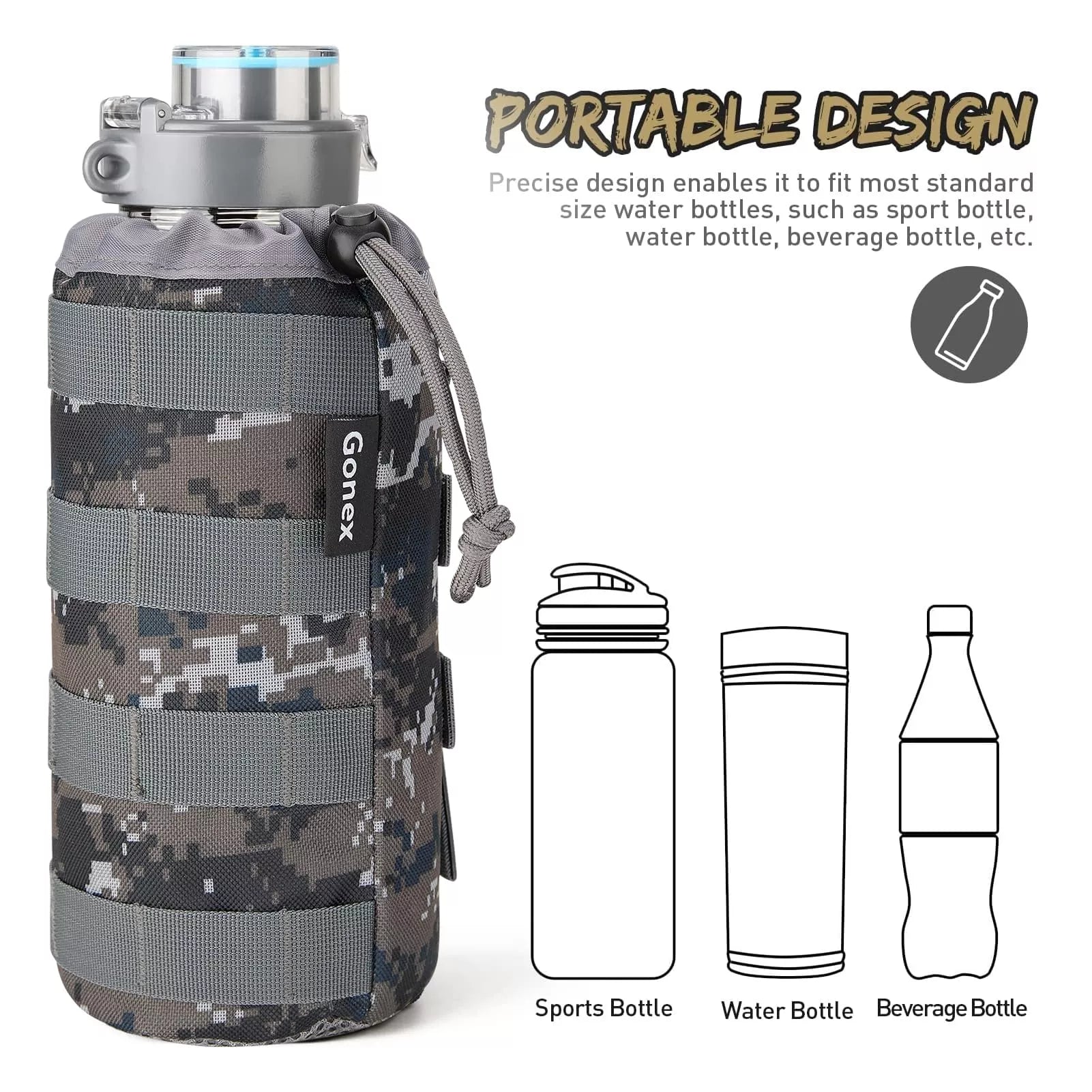 gonex-tactical-molle-water-bottle-pouch-900d-oxford-drawstring-holder-camo-green image 3