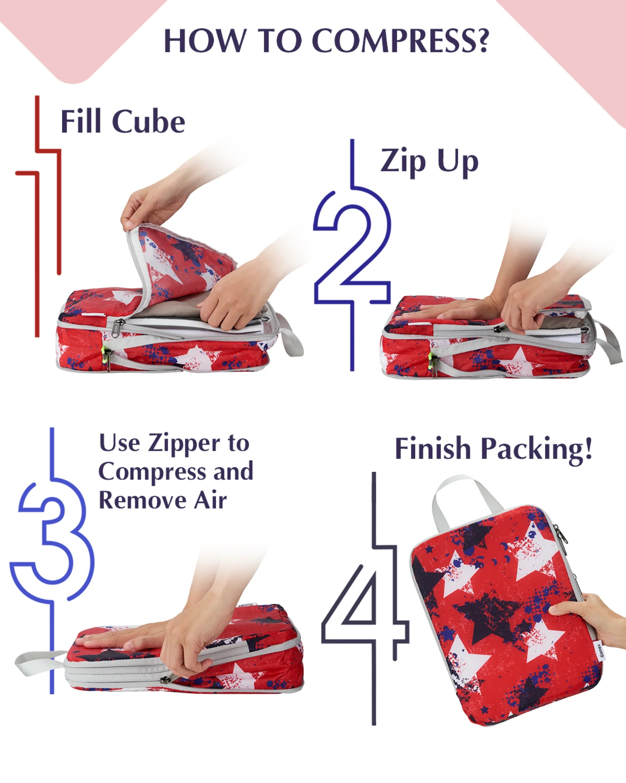 gonex-patriot-stripe-compression-packing-cubes-space-saving-travel-organizer-set image 8