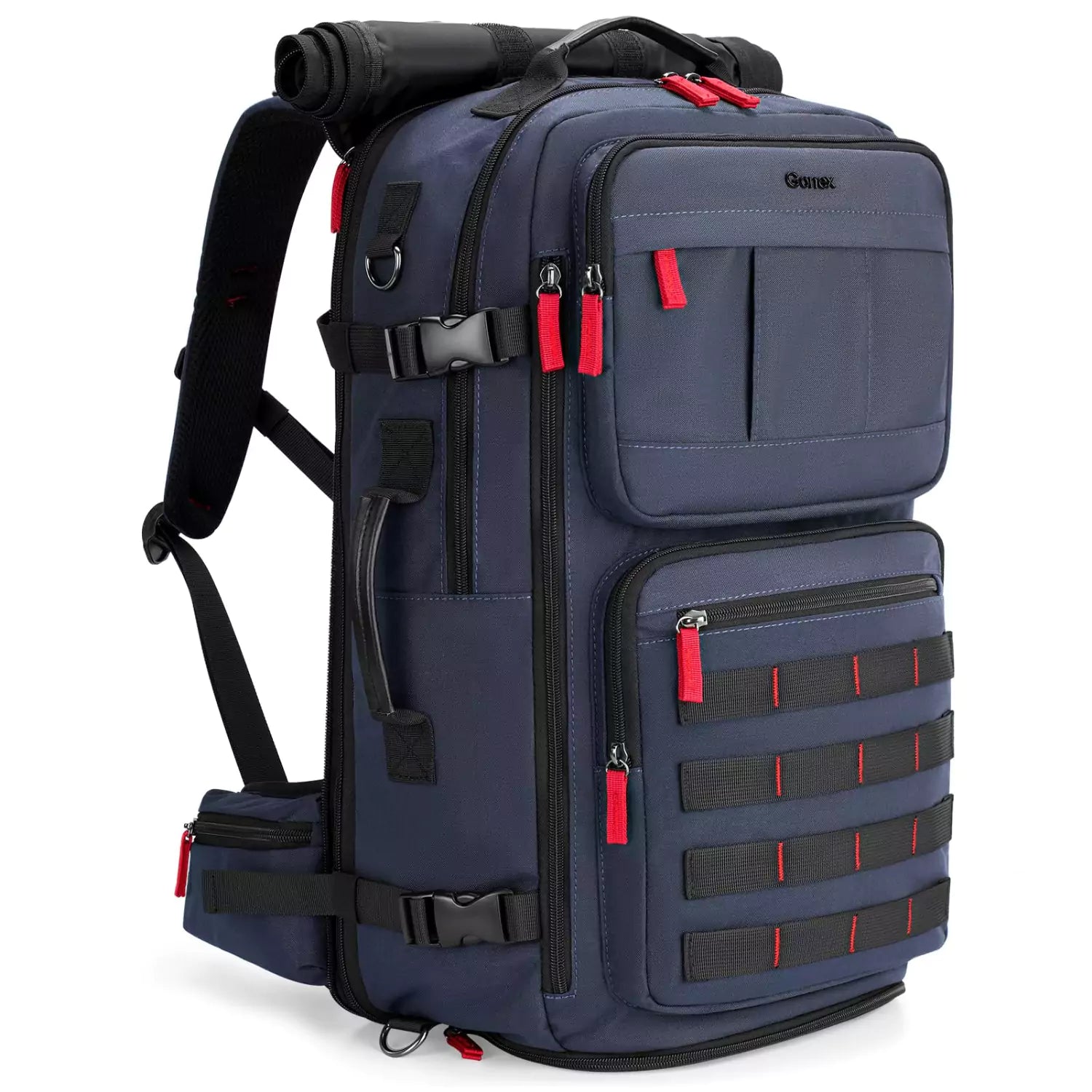 gonex-nylon-carry-on-travel-backpack-45l-ultralight-9-pocket-weekender image 3