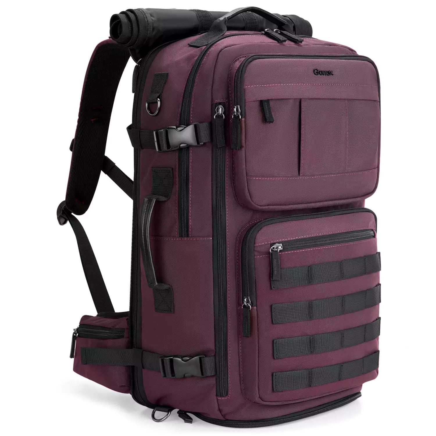 gonex-nylon-carry-on-travel-backpack-45l-ultralight-9-pocket-weekender image 4