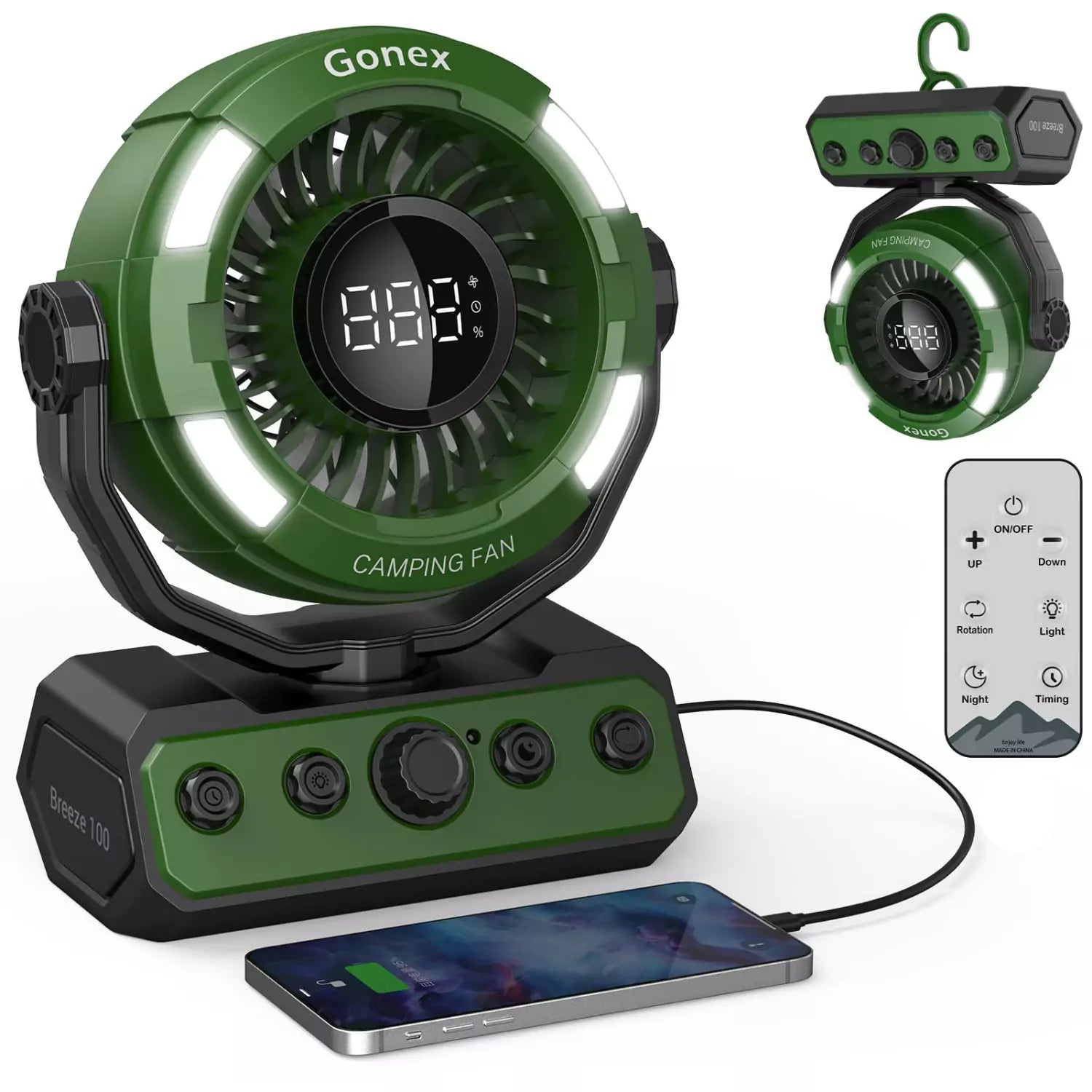 gonex-portable-camping-fan-for-tent-20-000mah-rechargeable-battery-fan-with-powe image 8
