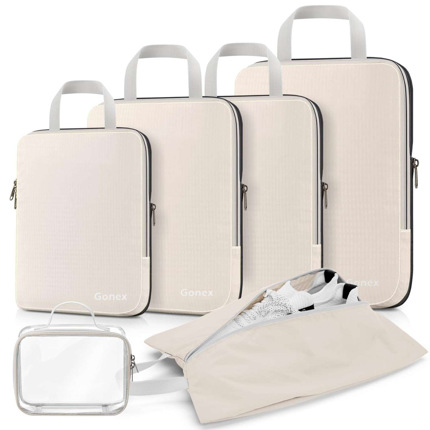 gonex-compression-packing-cubes-6-piece-set-with-tsa-approved-clear-toiletry-bag image 4