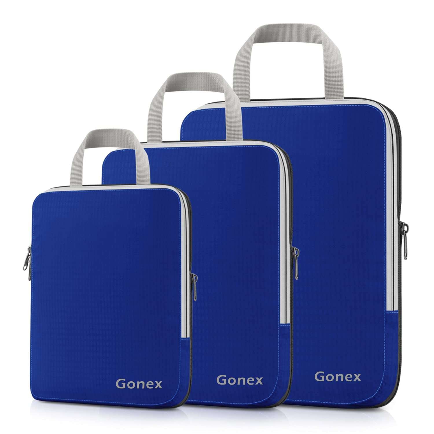 gonex-extensible-packing-cubes-3-piece-set-water-resistant-ripstop-nylon-expanda image 1