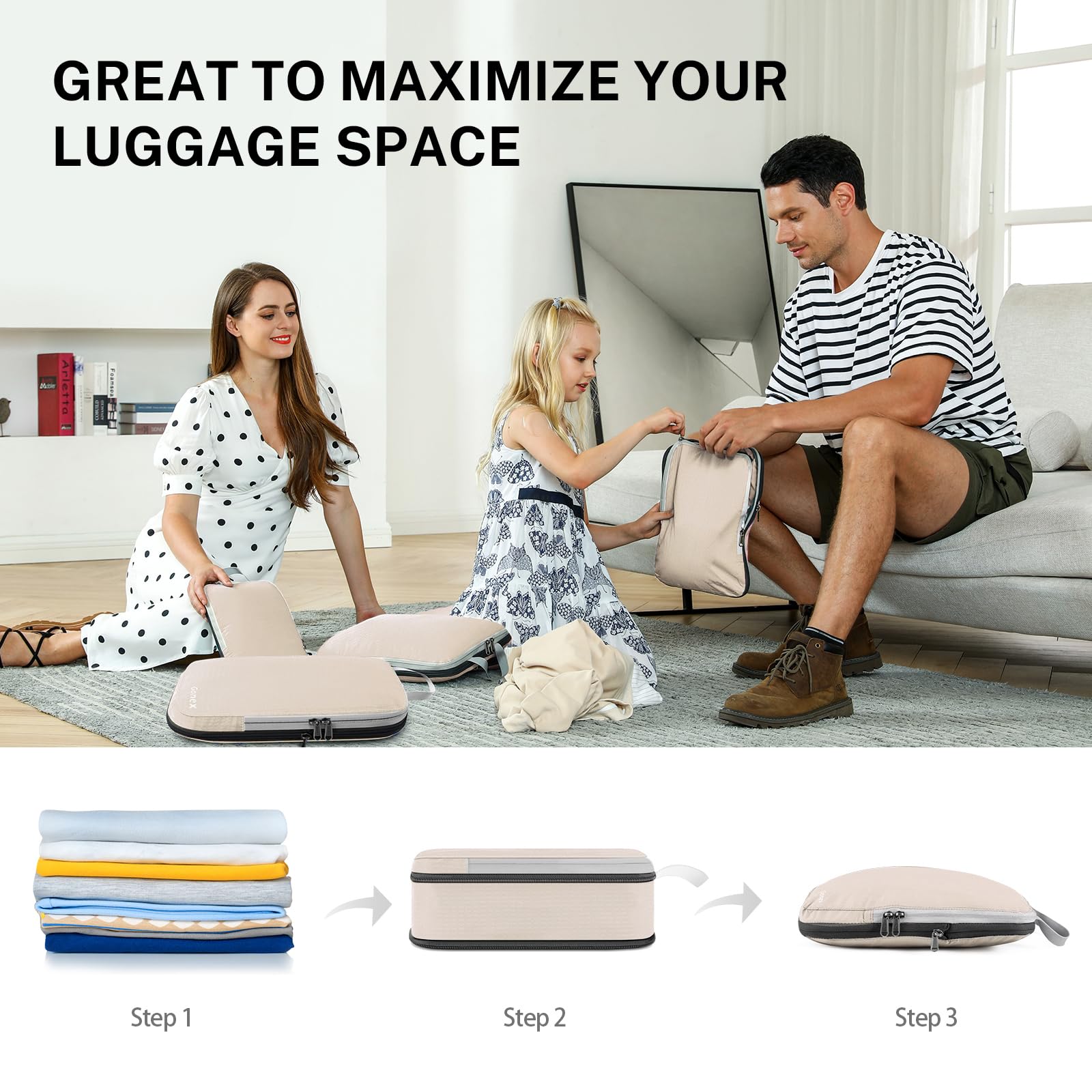 gonex-compression-packing-cubes-for-travel-4-piece-xl-l-m-s-rip-stop-nylon-space image 6