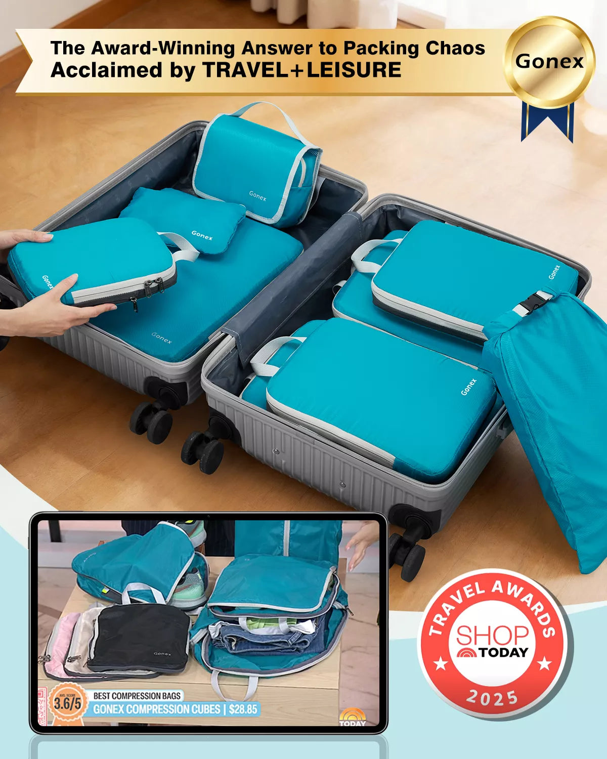 gonex-compression-packing-cube-set-10-pcs-xl-l-m-s-compression-cubes-with-shoe-b image 7