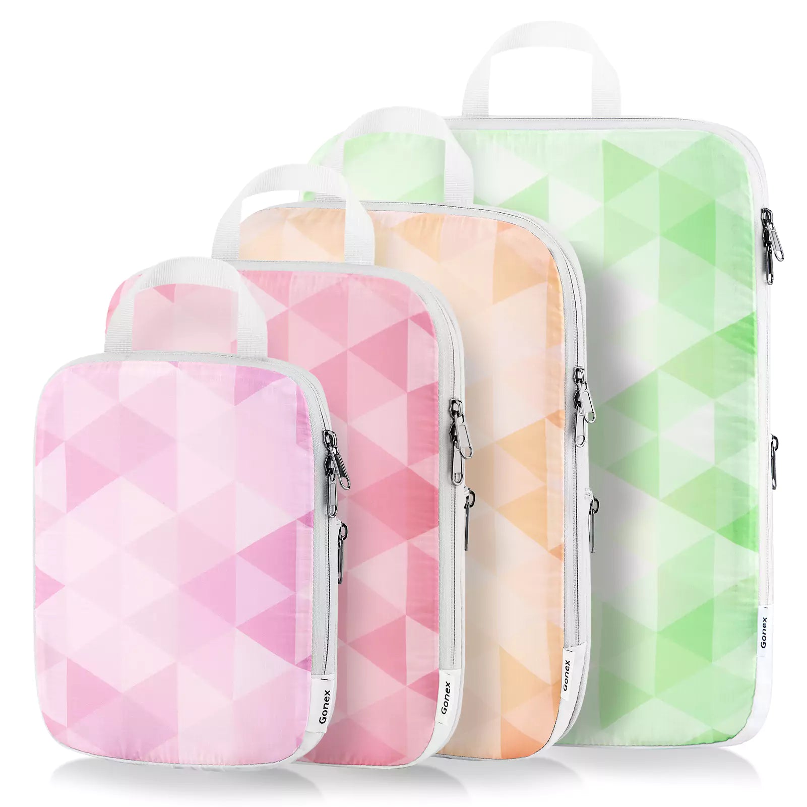 gonex-crystal-dreams-compression-packing-cubes-watercolor-geometric-travel-organ image 2