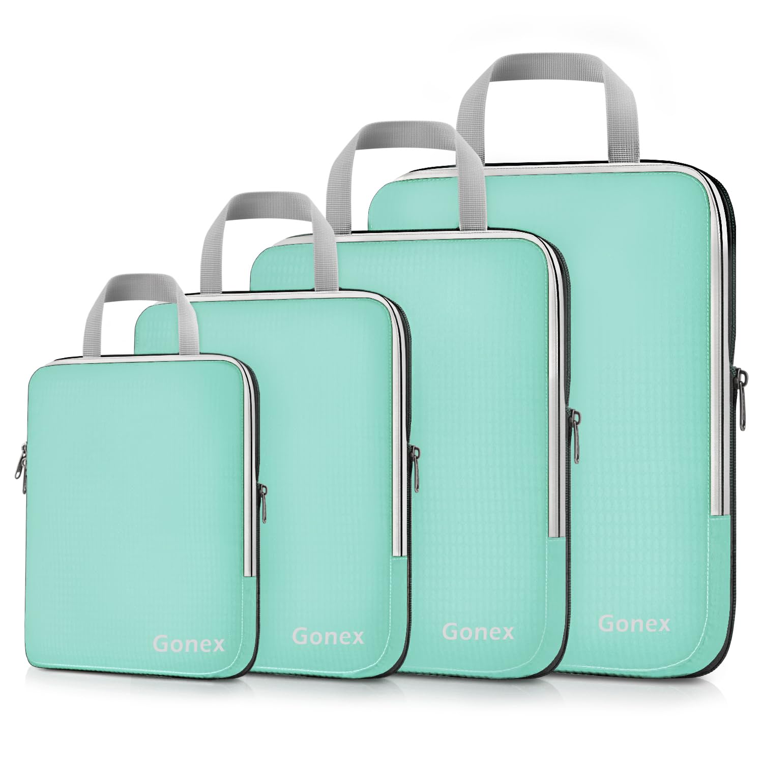 gonex-compression-packing-cubes-for-travel-4-piece-xl-l-m-s-rip-stop-nylon-space image 2