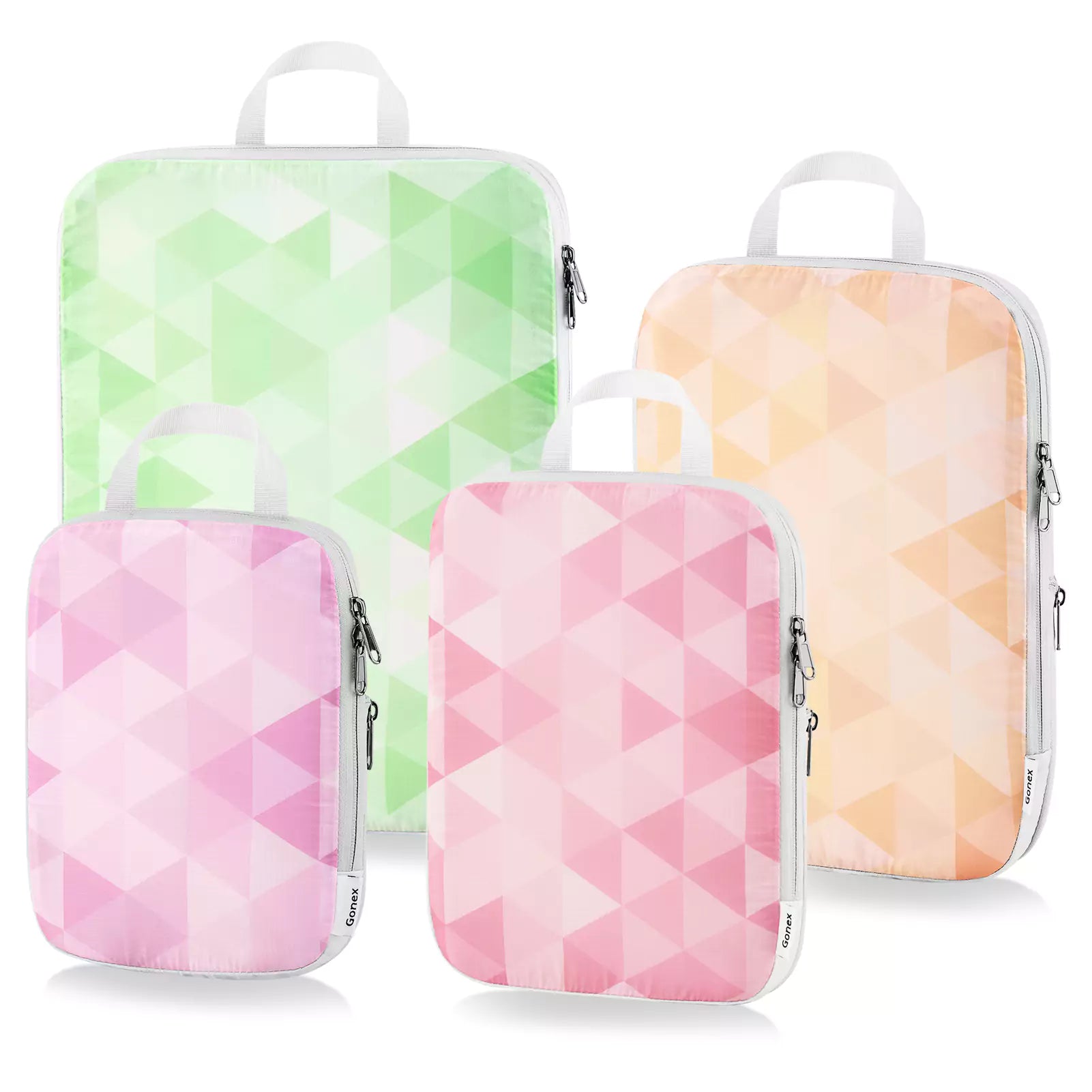 gonex-crystal-dreams-compression-packing-cubes-watercolor-geometric-travel-organ image 1