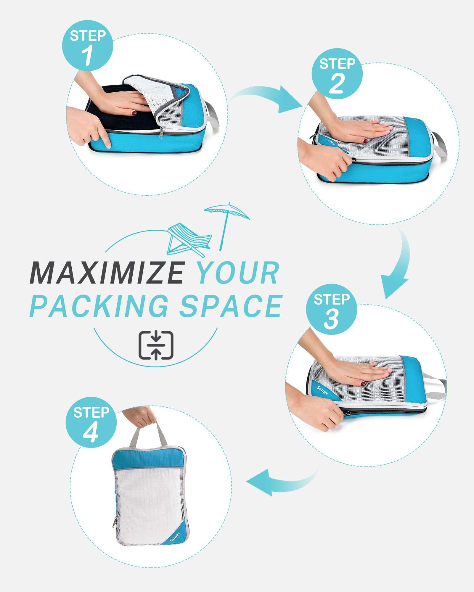 gonex-compression-packing-cubes-extensible-mesh-top-travel-storage-organizers image 4