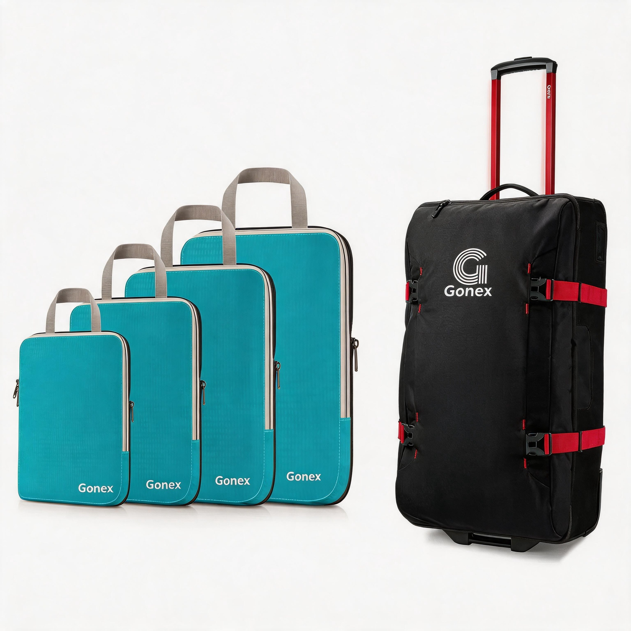 gonex-long-haul-flight-2-piece-set-30-rolling-duffle-bag-with-wheels-4-piece-com image 2