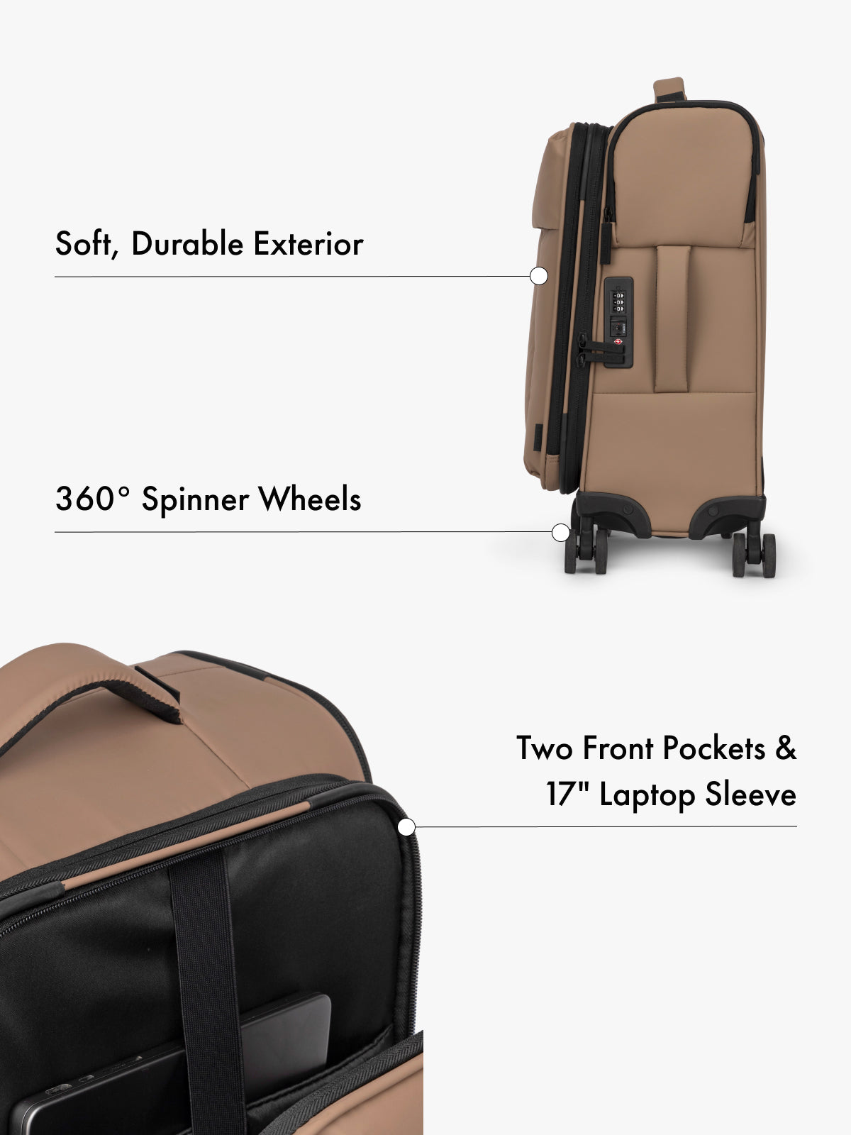 calpak-luka-soft-sided-carry-on-luggage-lightweight-rolling-suitcase-with-laptop image 2
