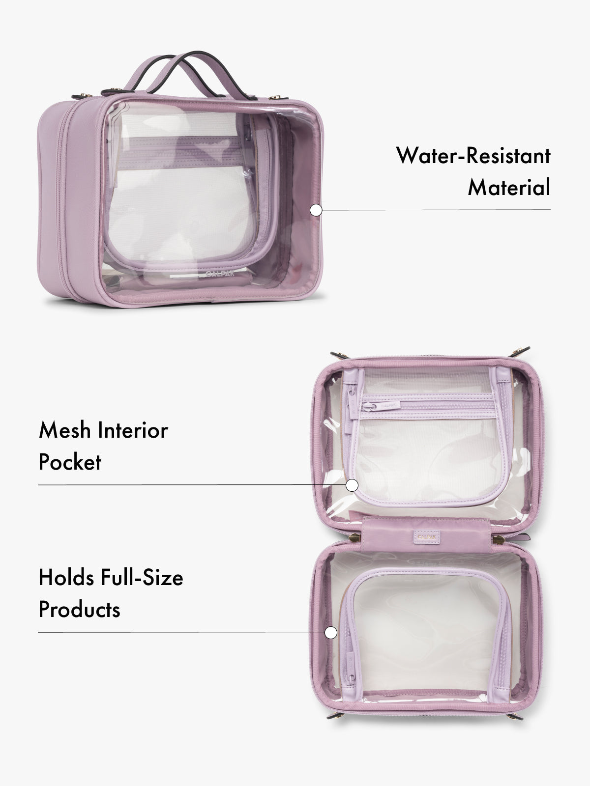 calpak-medium-clear-cosmetics-case-see-through-travel-beauty-organizer-with-spac image 2