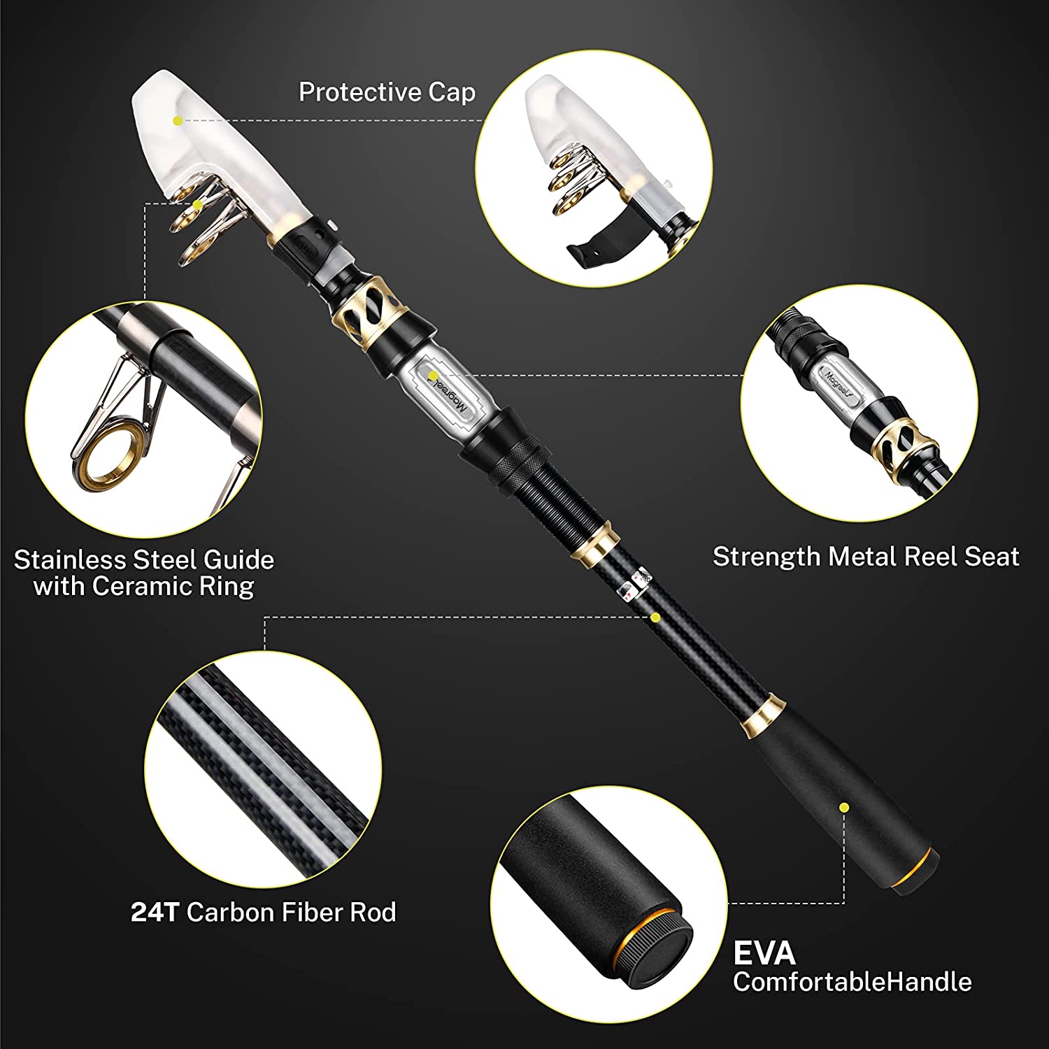 gonex-telescopic-fishing-rod-and-reel-combo-24t-carbon-fiber-portable-rod-with-5 image 2