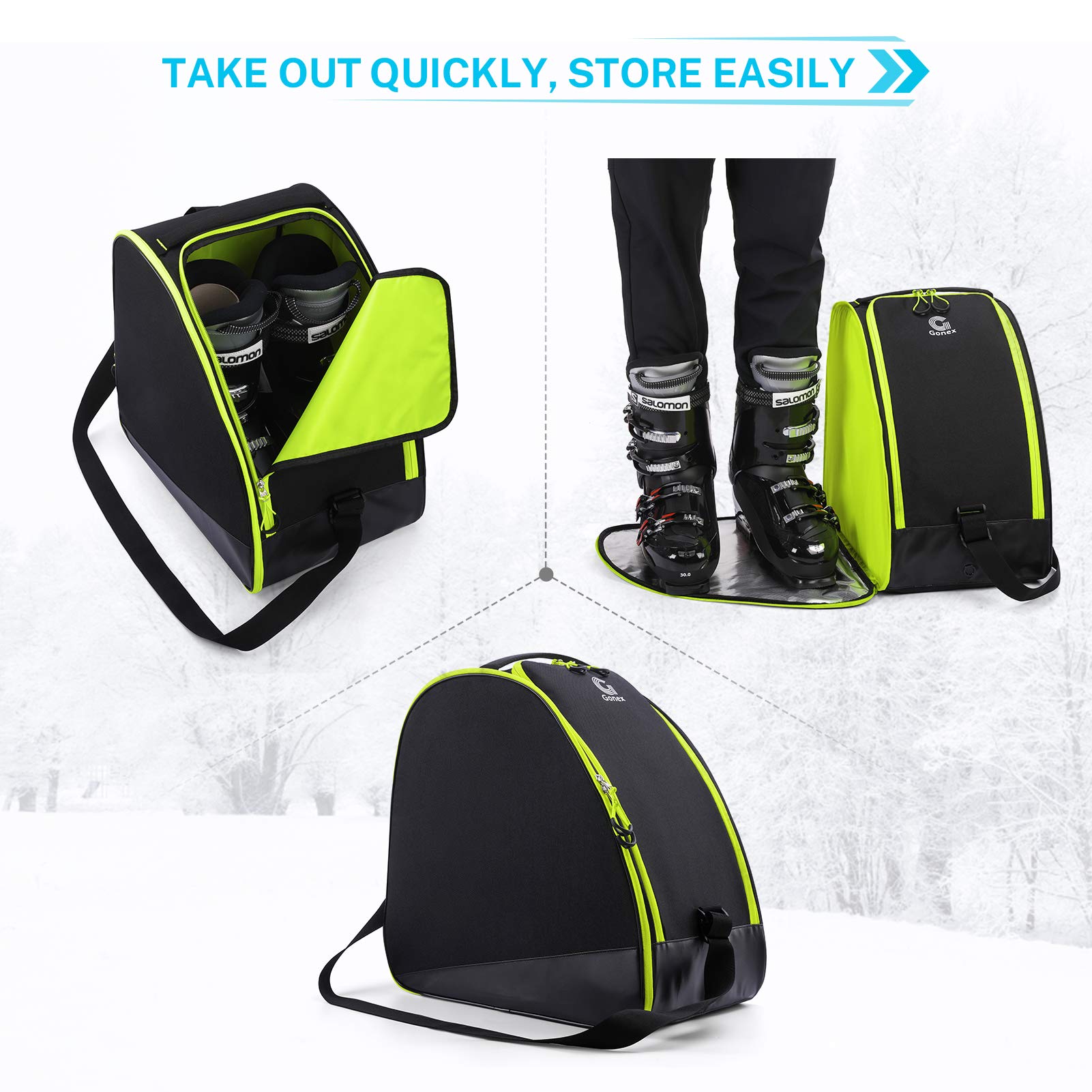 gonex-padded-ski-bag-and-boot-bag-combo-adjustable-ski-bag-up-to-200cm-water-res image 5