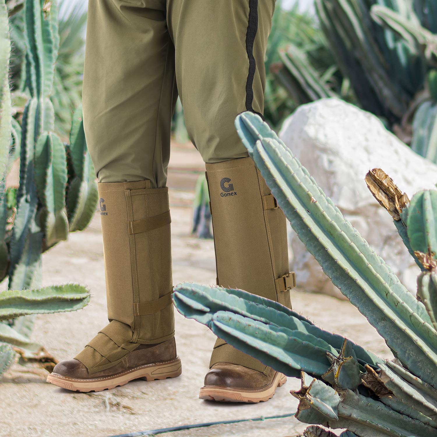 gonex-snake-gaiters-1000d-oxford-fabric-snake-chaps-with-12-flexible-pp-bite-pro image 5
