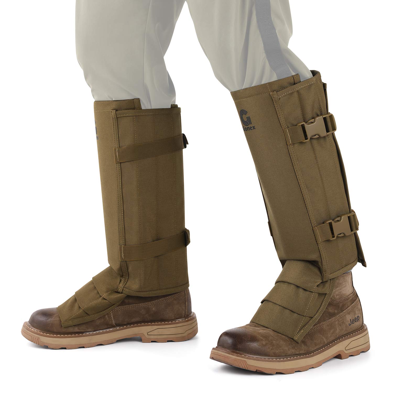 gonex-snake-gaiters-1000d-oxford-fabric-snake-chaps-with-12-flexible-pp-bite-pro image 2
