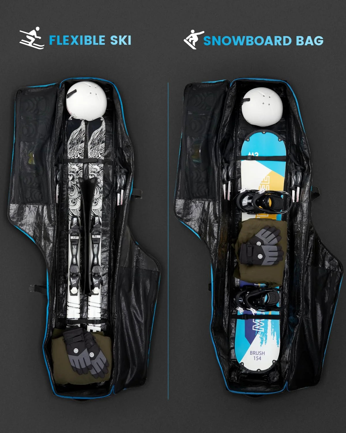 gonex-snowboard-bag-with-wheels-padded-wheeled-board-bag-adjustable-175-190cm-12 image 3