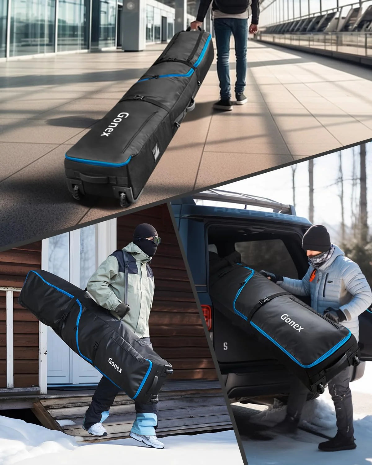 gonex-snowboard-bag-with-wheels-padded-wheeled-board-bag-adjustable-175-190cm-12 image 8