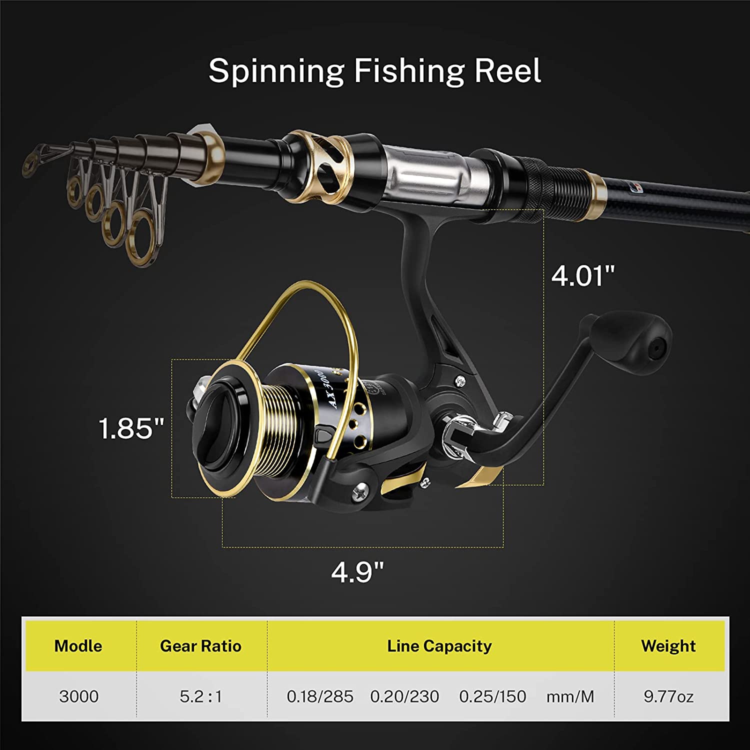 gonex-telescopic-fishing-rod-and-reel-combo-24t-carbon-fiber-portable-rod-with-5 image 7