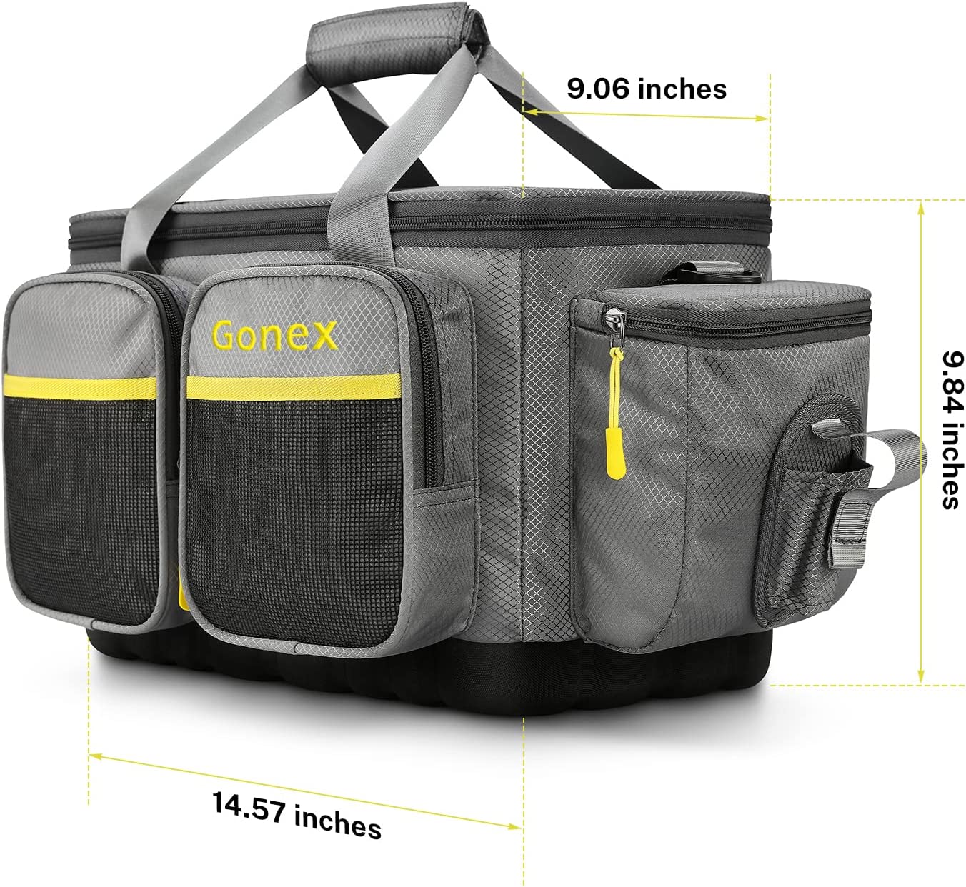 gonex-fishing-tackle-bag-with-waterproof-sealed-lid-3700-tray-storage-bag-with-c image 6