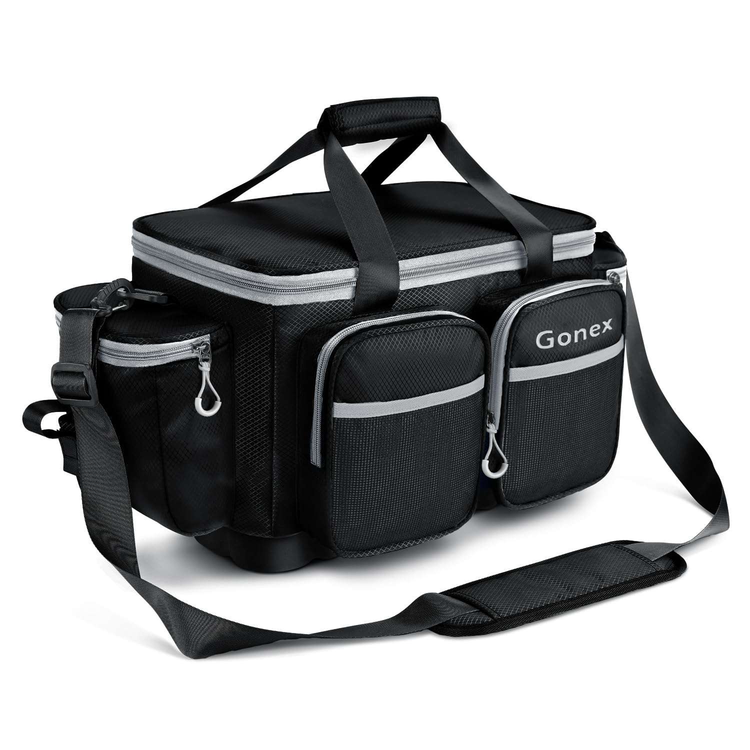 gonex-fishing-tackle-bag-with-waterproof-sealed-lid-3700-tray-storage-bag-with-c image 2