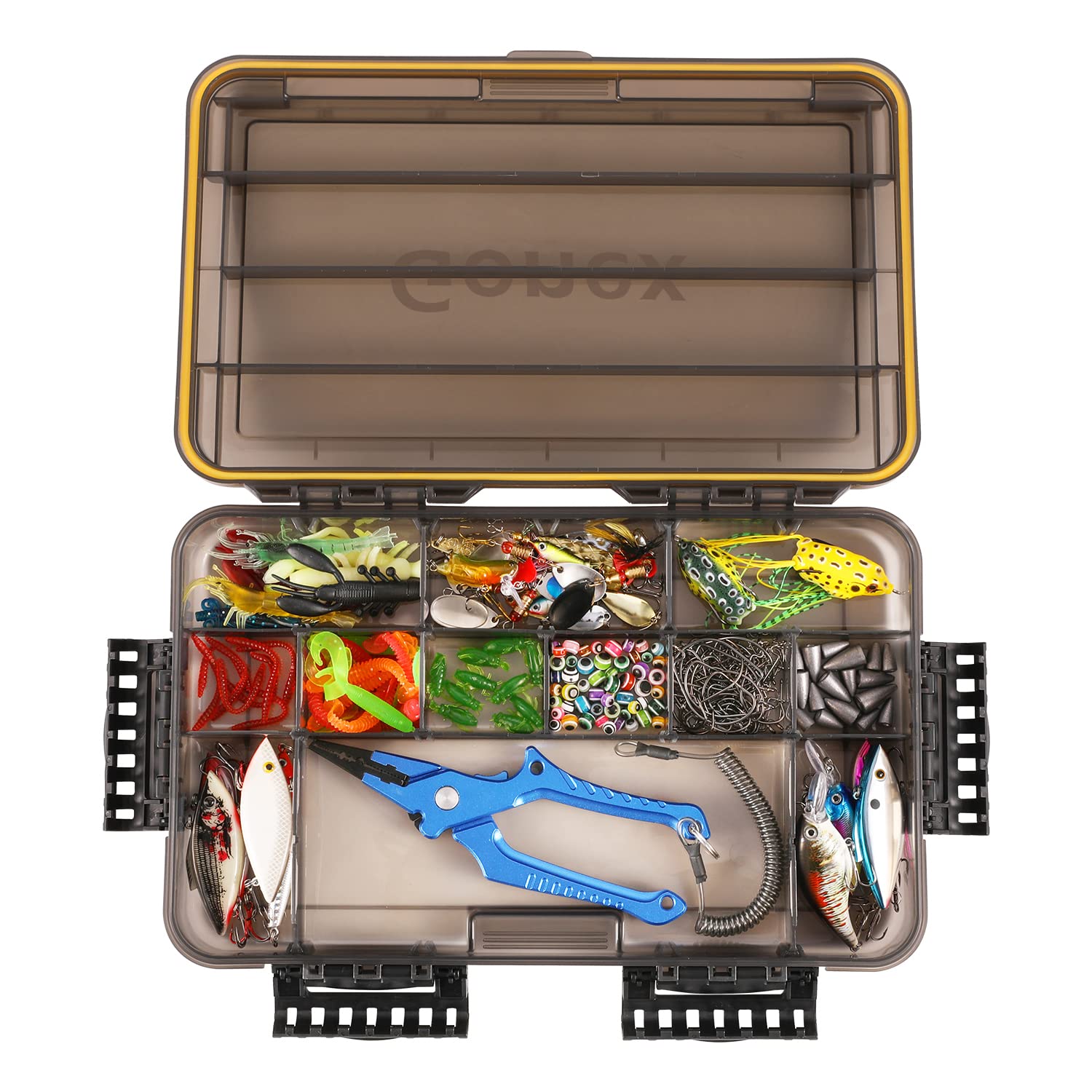 gonex-3700-waterproof-tackle-boxes-sealed-lid-fishing-lure-storage-with-cam-acti image 2