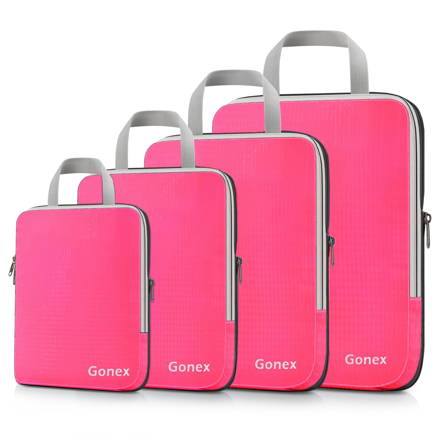 gonex-compression-packing-cubes-for-travel-4-piece-xl-l-m-s-rip-stop-nylon-space image 4