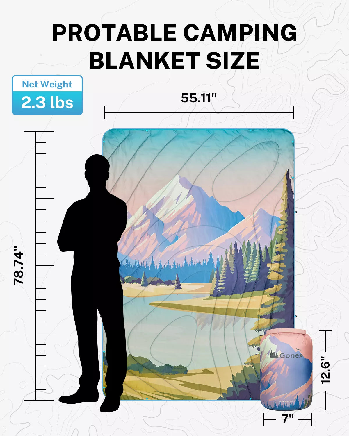 gonex-landscape-puffy-printed-outdoor-camping-blanket-79-x-55-ultra-light-insula image 5