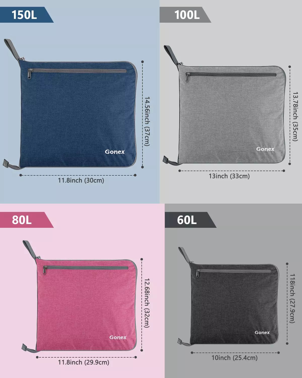 gonex-150l-foldable-travel-duffle-bag-lightweight-600d-polyester-extra-large-che image 6