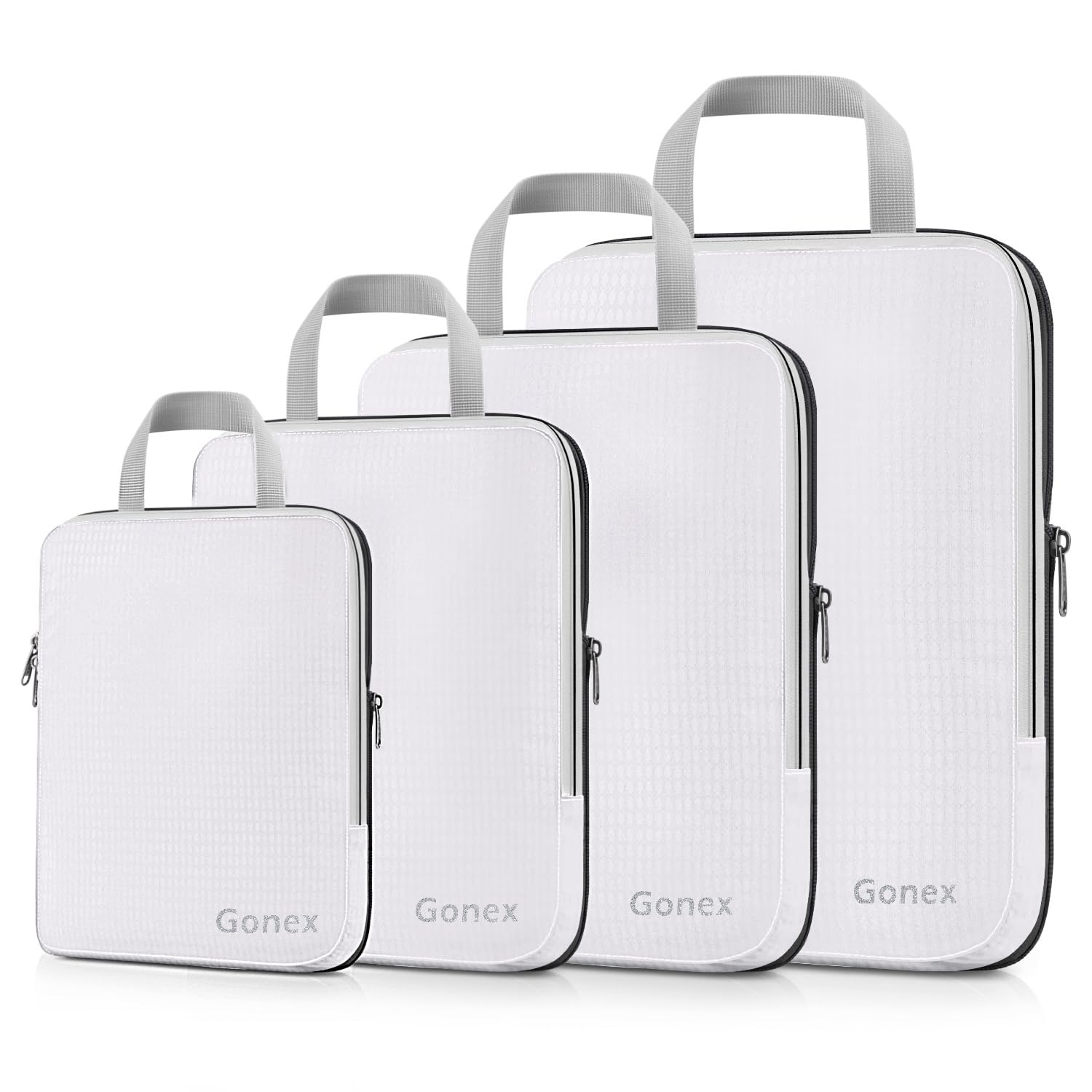 gonex-compression-packing-cubes-for-travel-4-piece-xl-l-m-s-rip-stop-nylon-space image 3