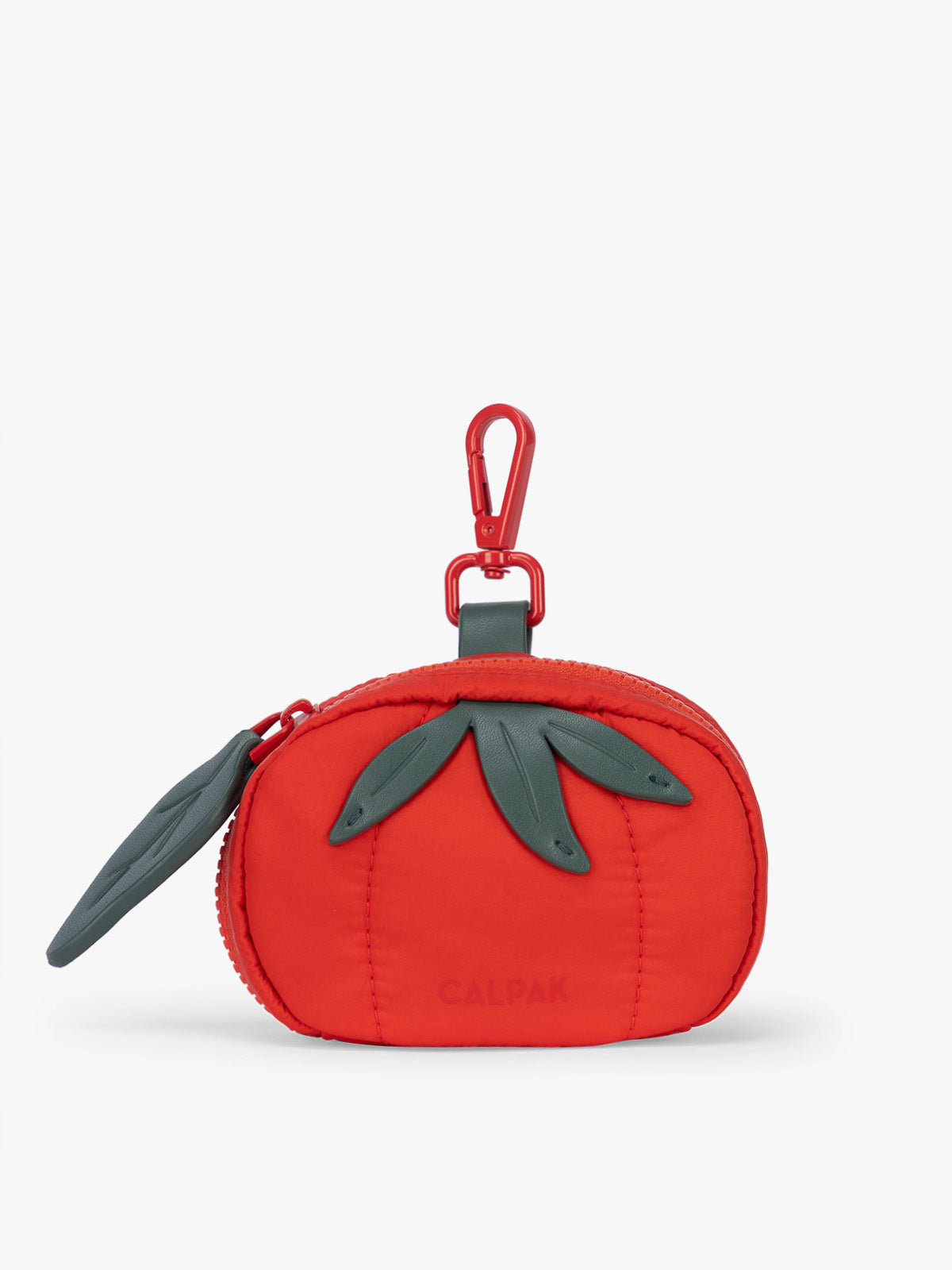 calpak-tomato-zip-bag-charm-zippered-pouch-accessory-with-snap-hook image 1