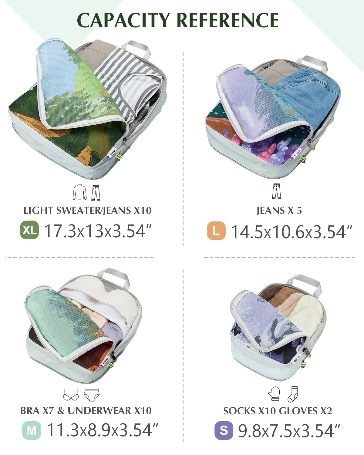 gonex-oil-painting-compression-packing-cubes-space-saving-zipper-set-water-repel image 7