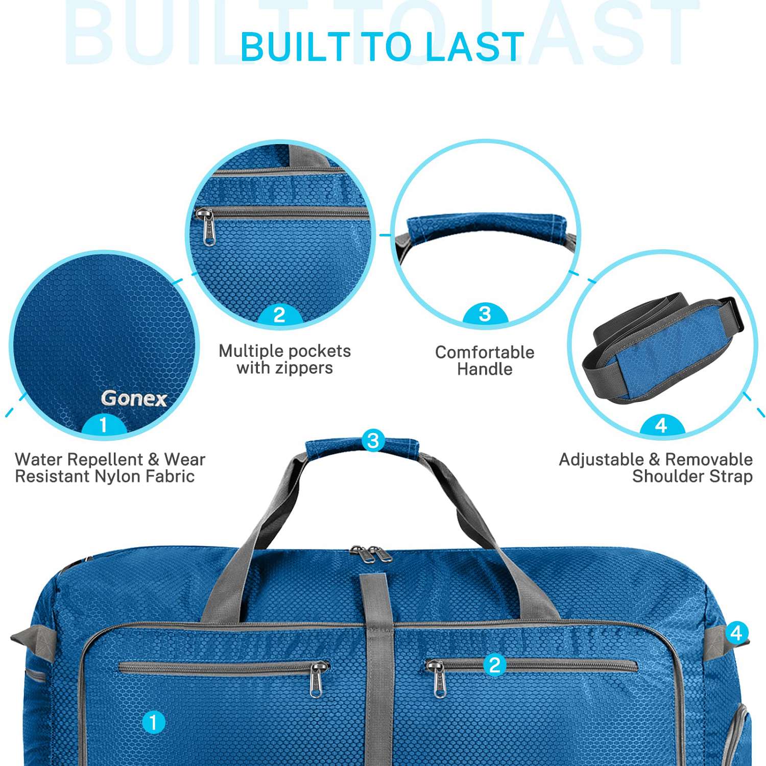 gonex-80l-large-foldable-duffle-bag-for-travel-packable-water-repellent-210d-nyl image 5