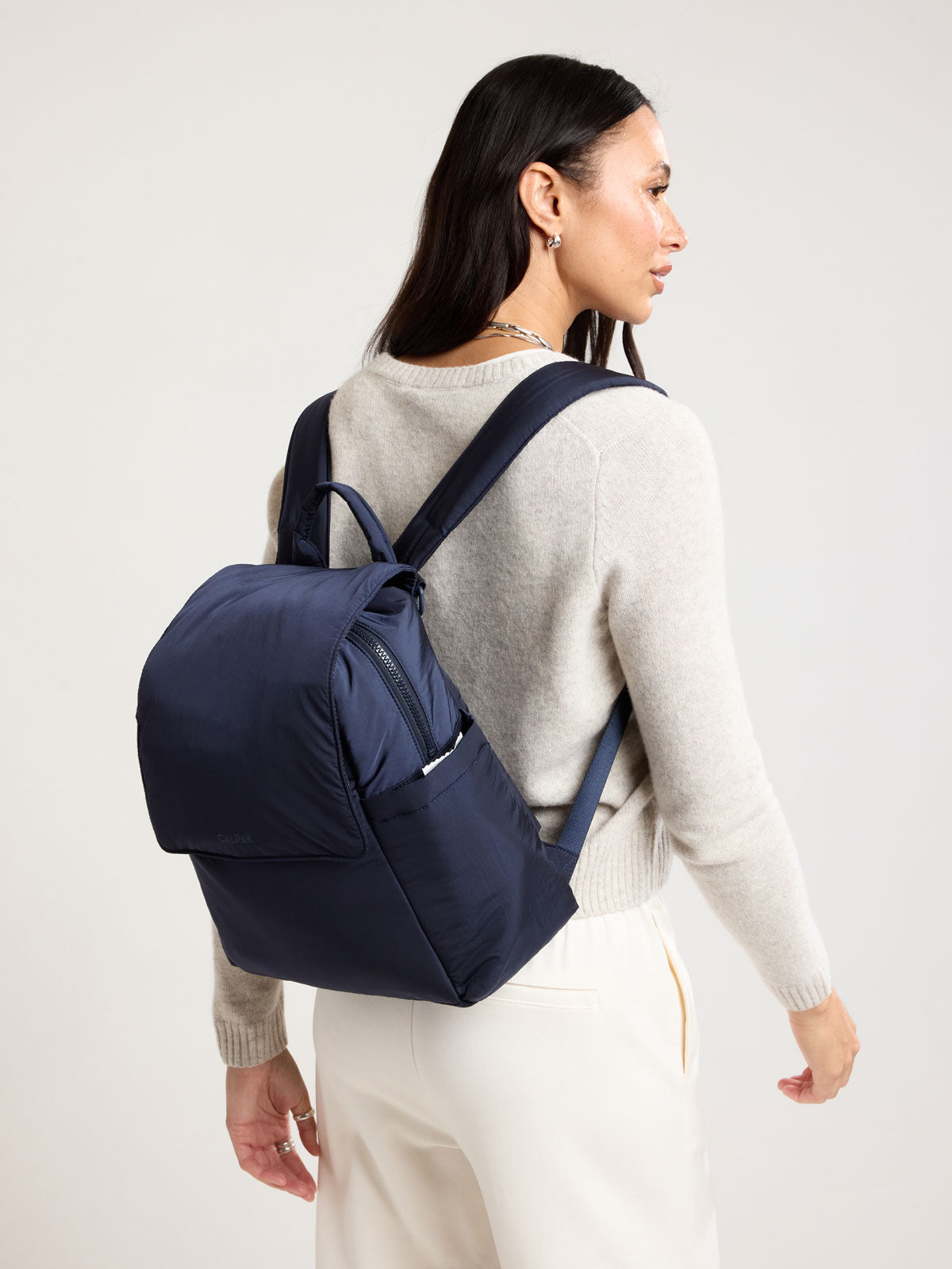 calpak-mini-diaper-backpack-insulated-bottle-pockets-11-tablet-sleeve-water-resi image 2