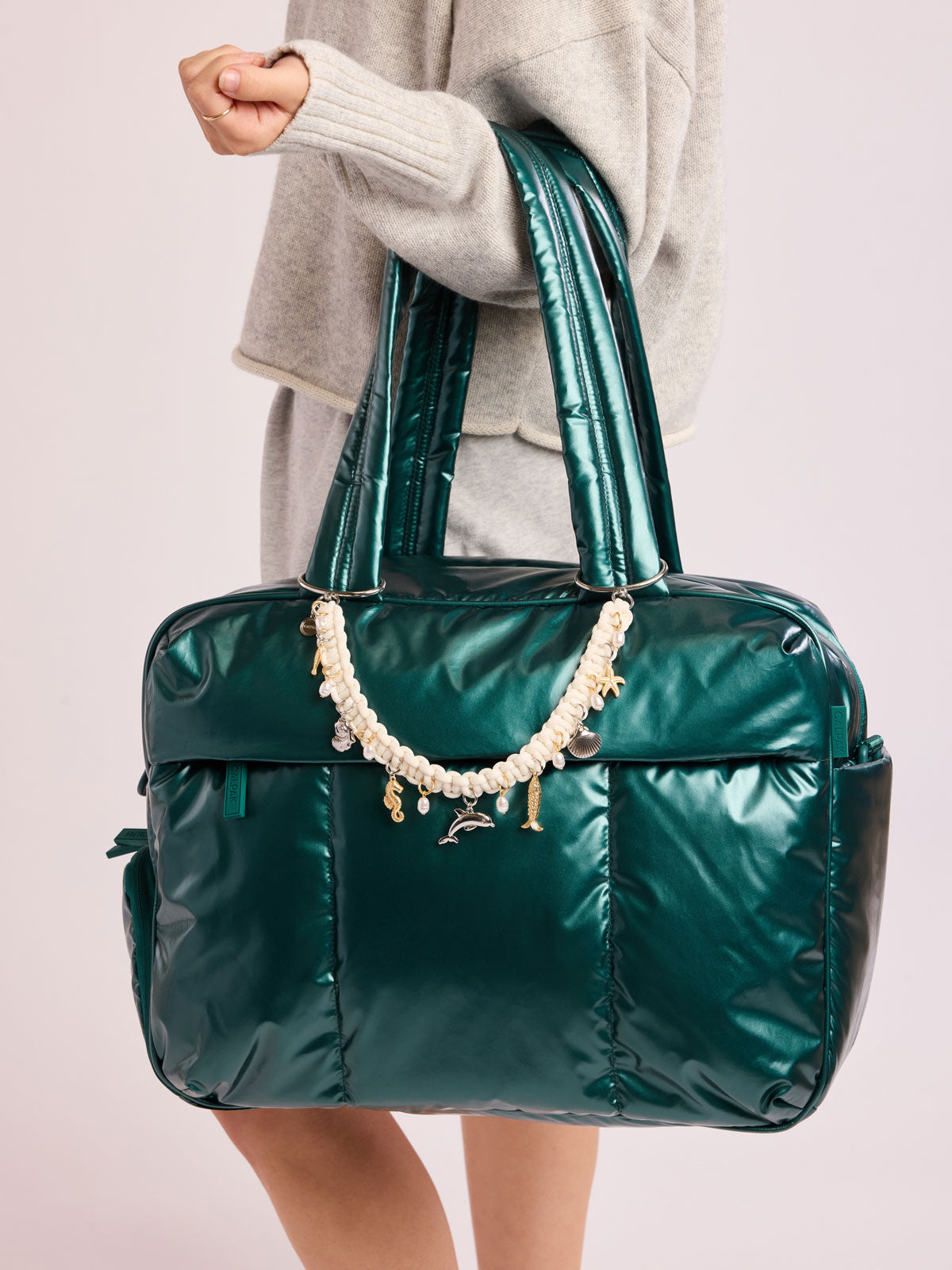 calpak-rope-bag-charm-braided-coastal-bag-charm-with-oval-clip-and-calpak-pendan image 2