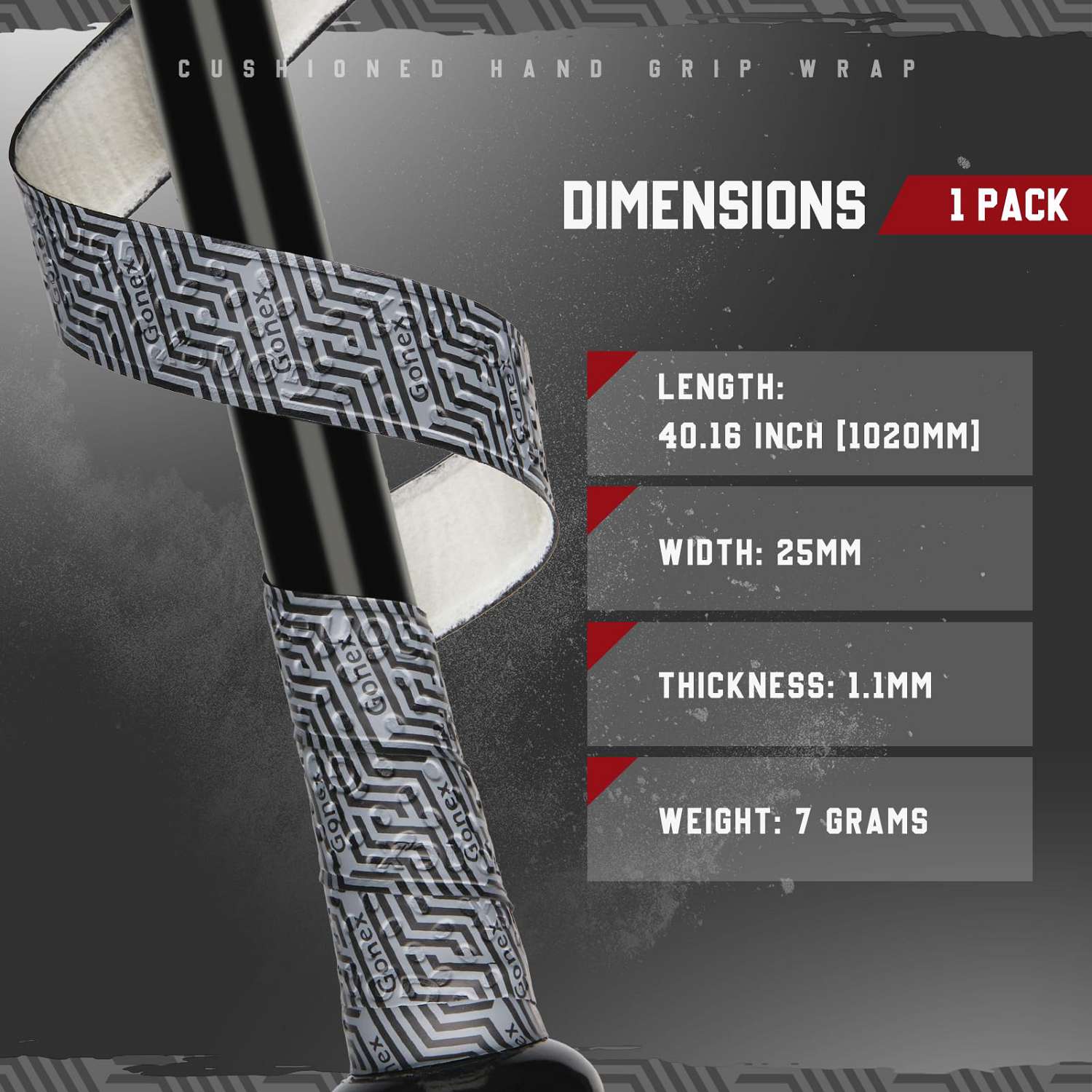 gonex-baseball-bat-grip-tape-black-silver-geometric-zigzag-non-slip-wrap-40-1-ro image 8