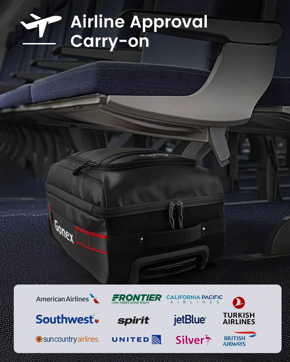 gonex-16-inch-rolling-duffle-bag-30l-waterproof-1200d-wheeled-travel-bag-with-yk image 7