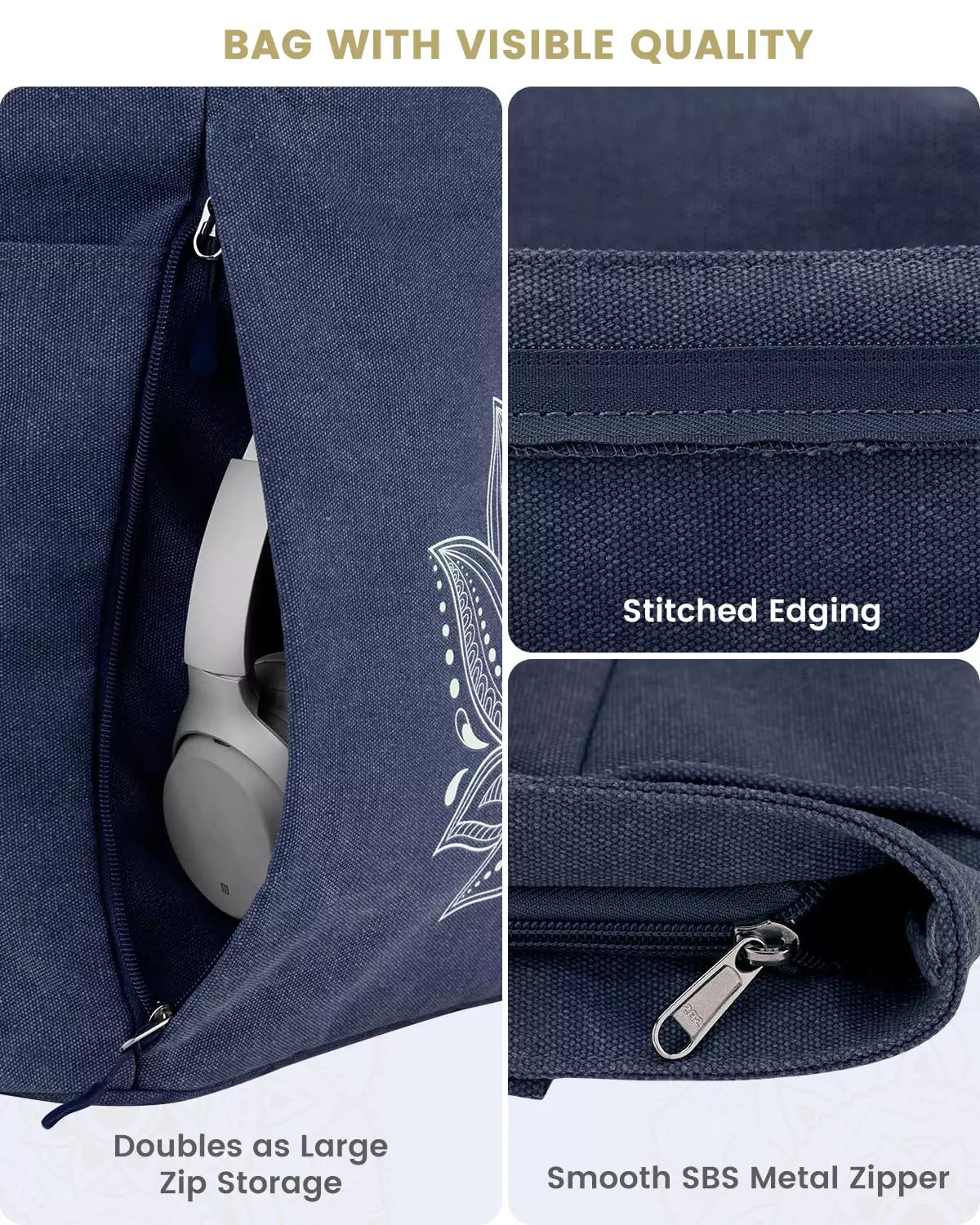 gonex-large-yoga-mat-bag-with-full-zipper-dedicated-mat-compartment-tote-for-6mm image 4
