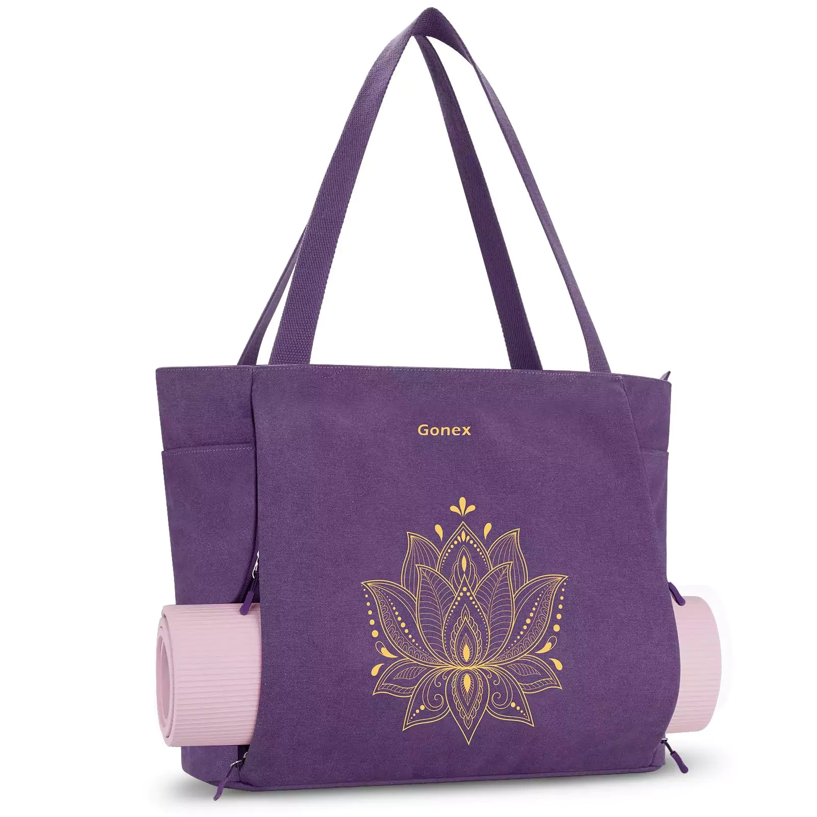 gonex-yoga-mat-bag-xl-full-zip-tote-with-multi-pockets-and-external-mat-pocket image 1
