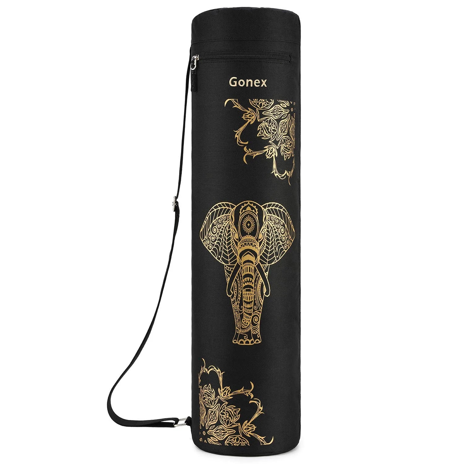 gonex-yoga-mat-bag-elephant-print-water-resistant-600d-oxford-carrier-with-sbs-z image 1